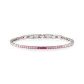Nomination DAYTONIGHT Tennis-Armband aus 925er Silber, mit Cubic Zirkonia (2,7 mm) besetzt (003_ROSA)